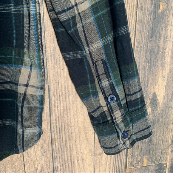 Men’s Large Mountain Warehouse Green Flannel Shirt - Picture 6 of 7